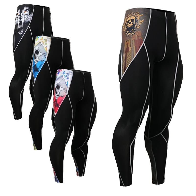 Мужские спортивные брюки 2020 компрессионные облегающие длинные