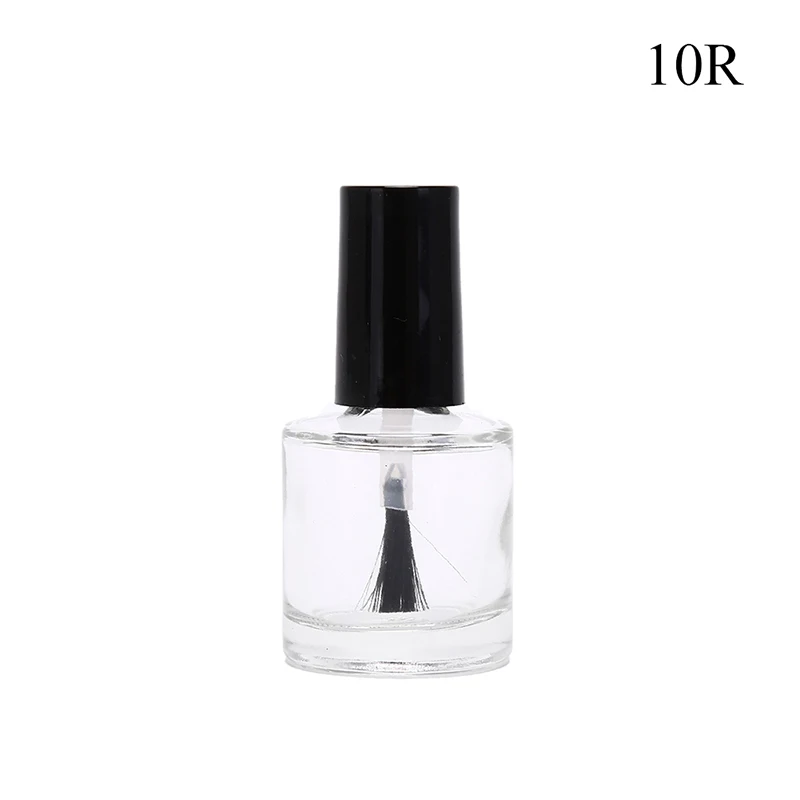 10ml round Прозрачный стеклянный пустой флакон для лака для ногтей с кистью косметические контейнеры для ногтей 10 мл 15 мл - Цвет: 10ml round