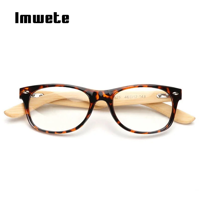 Imwete, мужские деревянные очки, прозрачные линзы, деревянные ноги, близорукость, оптические очки по рецепту, женские, мужские, винтажные, бамбуковые, с заклепками, очки для глаз