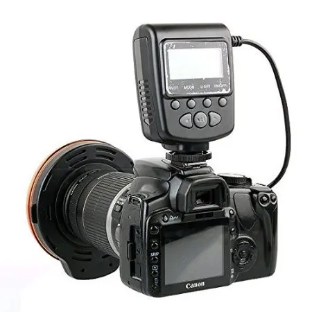Светодиодная Кольцевая вспышка Meike для макросъемки Canon Nikon Pentax Olympus Panasonic|macro ring flash