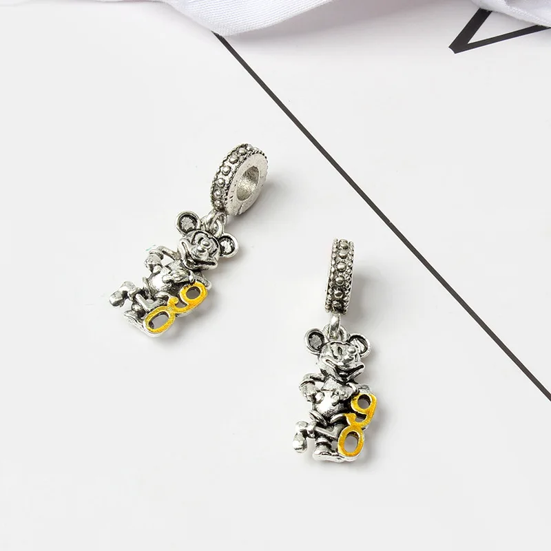 5 шт. Новые ювелирные аксессуары красивый 90 талисман Микки брелок Аниме Fit Handmade Pandora Браслеты DIY Изготовление ювелирных изделий из драгоценных камней