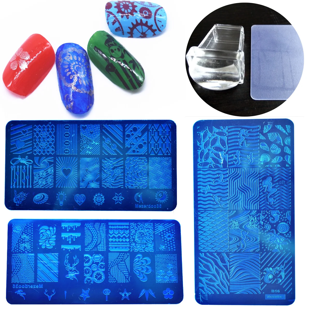 Nail Stamper 3D украшения для ногтей Stamp шаблон изображения пластины штамповка лак