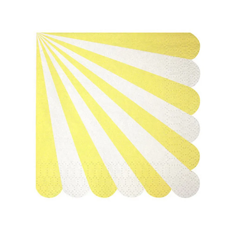 Paper Napkin-8pcs 8 шт. желтые с золотом тарелки для вечеринки столовая посуда " 9" бумажные тарелки свадьба день рождения, детский душ десертный стол вечерние принадлежности - Цвет: Paper Napkin-8pcs