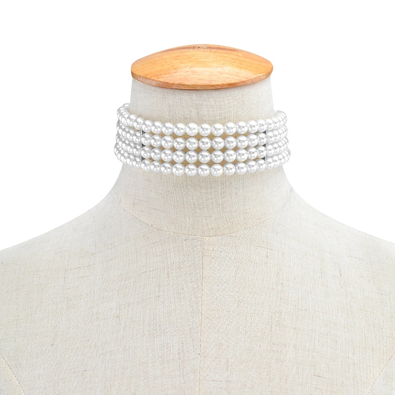 Женское многослойное ожерелье чокер с жемчугом|chokers necklaces for women|choker necklacepearl choker