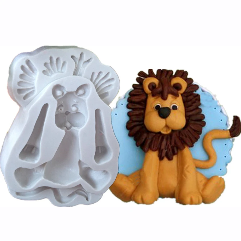 

3D Lion Giraffe Rabbit Elephant Animal Shape Silicone Form Fondant Cake Molds Kitchen Biscuit Cookie Soap Cake Decoration Tools