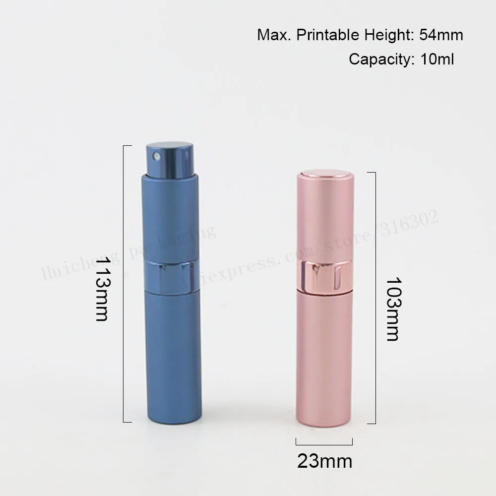 200 x 10ml Twist Portable For Travel Aluminum Glass Perfume Bottle With Spray 1/3oz Empty Cosmetic Containers | Красота и здоровье