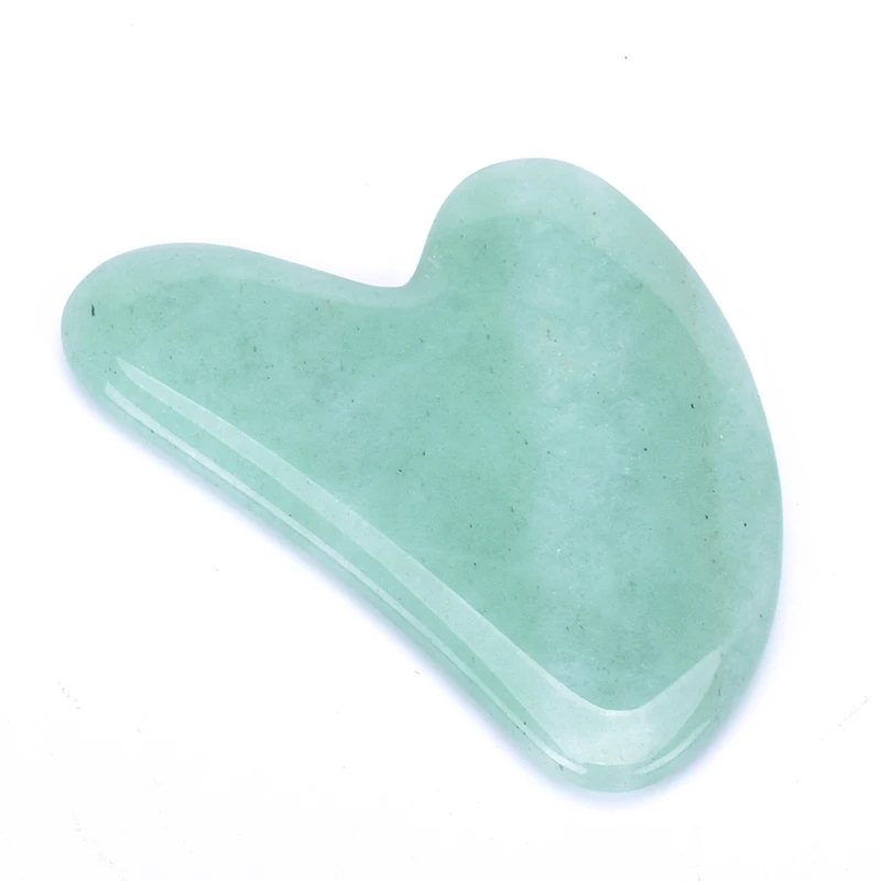 Традиционный скребок для массажа Gua Sha из зеленого авантюрина уход за кожей Инструмент для иглоукалывания соскабливание лица массаж спины шеи