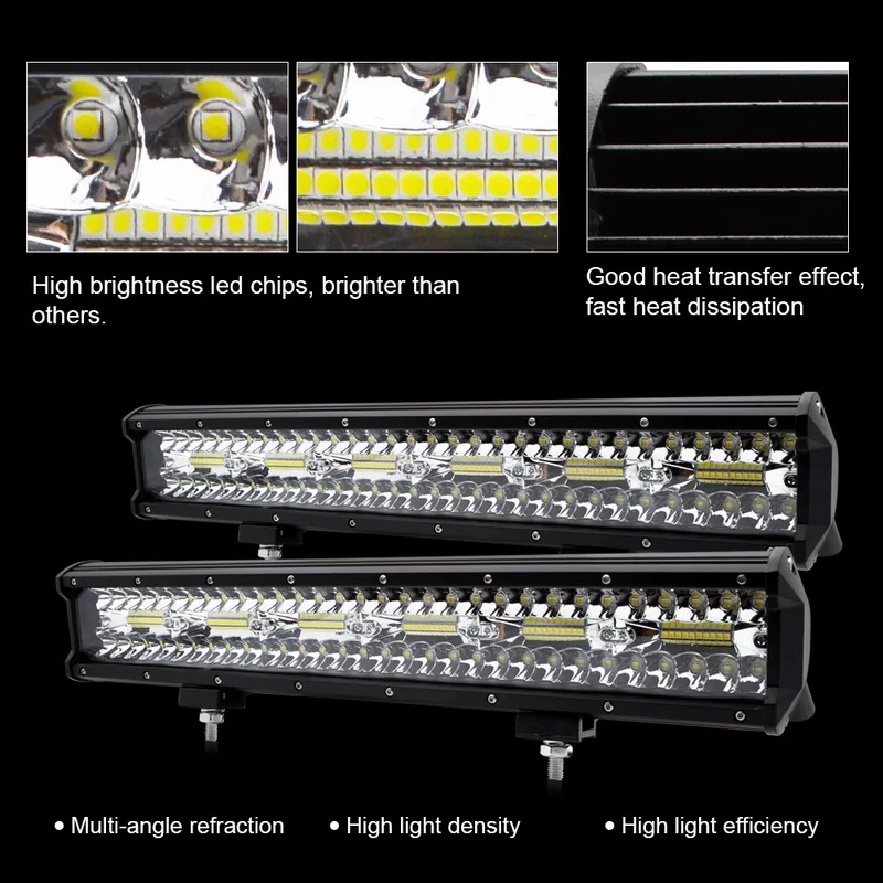 Safego 120LED 17 дюймов 360 Вт светодиодный рабочий свет бар для трактора лодки