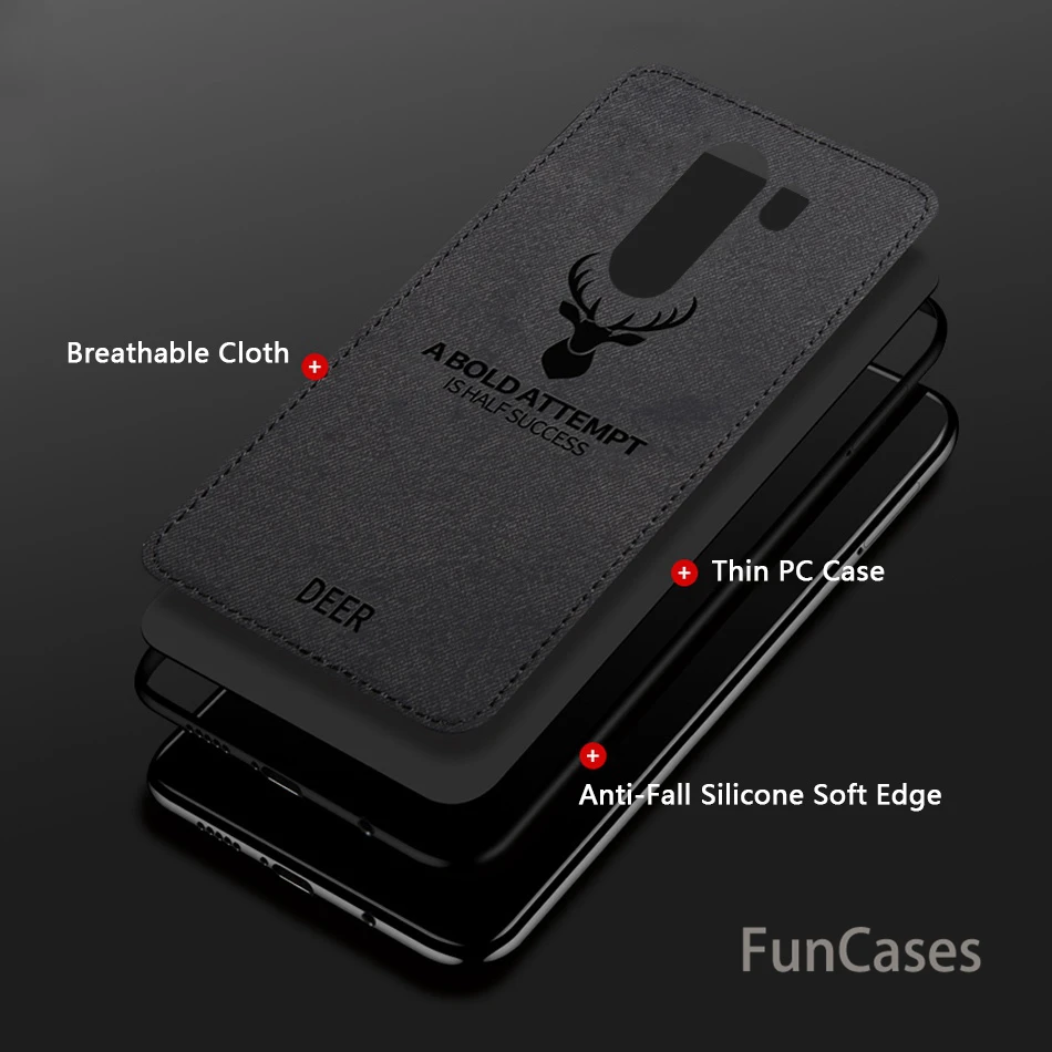 Case For Pocophone F1 Xiaomi Redmi Note 5 Pro Cloth Deer Cover Xiomi Plus 5A 5X A1 6 6A Poco | Мобильные телефоны и