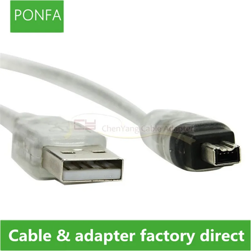 Кабель-адаптер с USB Папа-Firewire IEEE 1394 4-контактный кабель-переходник iLink кабель firewire