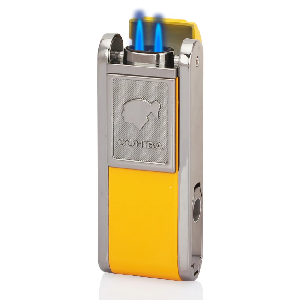 Зажигалка для сигар COHIBA 2 газовая зажигалка с пламенем карманные аксессуары