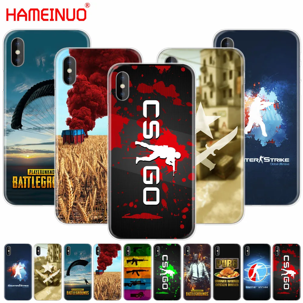 HAMEINUO Counter Strike CS GO и PUBG чехол для сотового телефона iphone X 8 7 6 4 4s 5 5s SE 5c 6s plus|Бамперы| |
