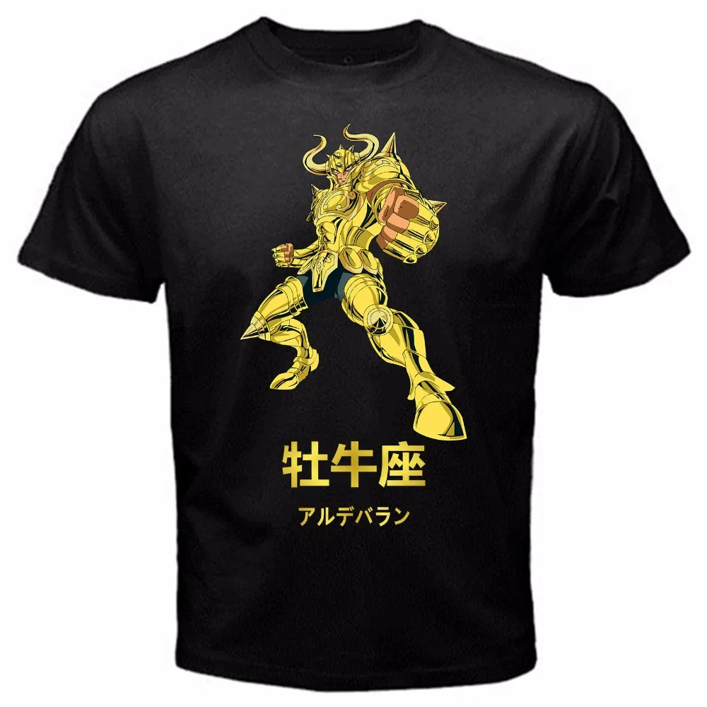Футболка веб-сайтов офисные Saint Seiya Телец 3 Аниме Манга Японии футболка черный