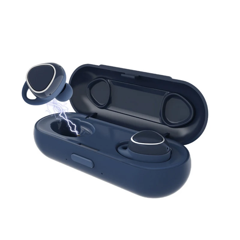 Moloke мини TWS наушники Bluetooth 5,0 спортивная гарнитура беспроводные наушники с зарядным устройством - Цвет: blue