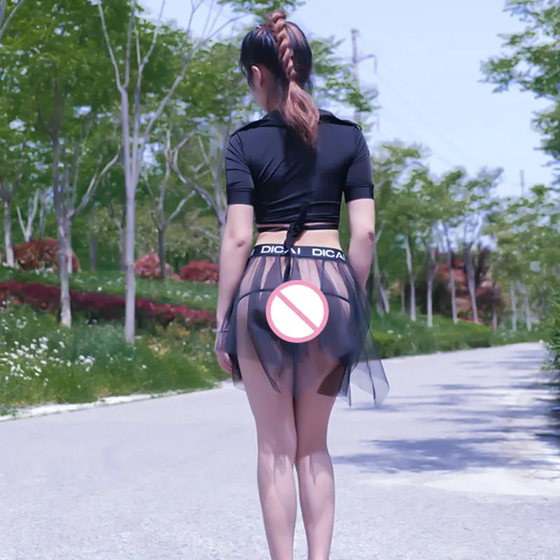 Сексуальная Женская облегающая плиссированная юбка прозрачная мини Прозрачная