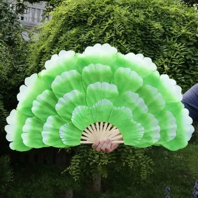 4-layer 86cm Взрослый цветок пиона двусторонний танец ручной вентилятор квадратный танец вентилятор реквизит для выступлений высокое качество eventail основной abanico para boda - Цвет: 4-layer 86cm