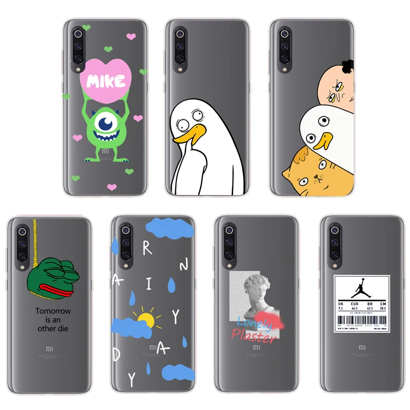 Милый ТПУ чехол для XiaoMi Mi 9 8 Pro SE Lite 6 5 5S Plus A1 A2 A3 мягкий прозрачный силиконовый