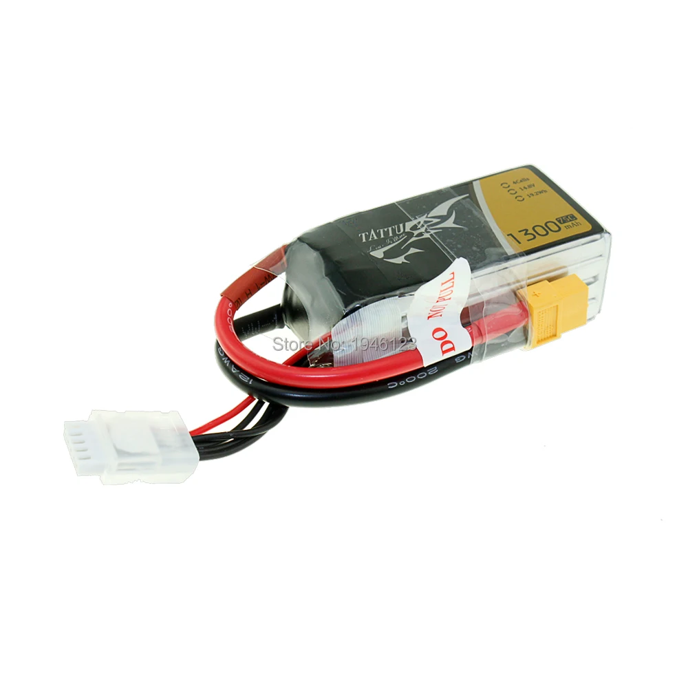 Аккумулятор Tattu 4S 75C 14,8 V 1300mAh 1550mAh 1800mAh Lipo Racing с разъемом XT60 для FPV квадрокоптера дрона радиоуправляемого вертолета автомобиля