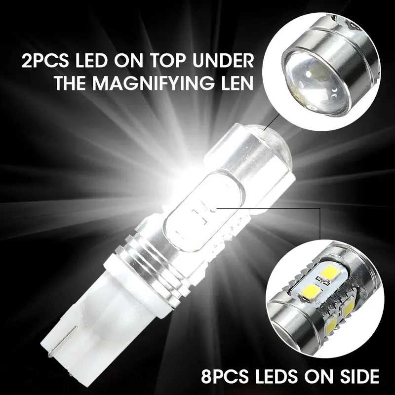 Roadot 2 шт. T10 2323 921 10SMD светодиодный ЛАМПА 10 Вт 1200 люмен проектор обратный резервные