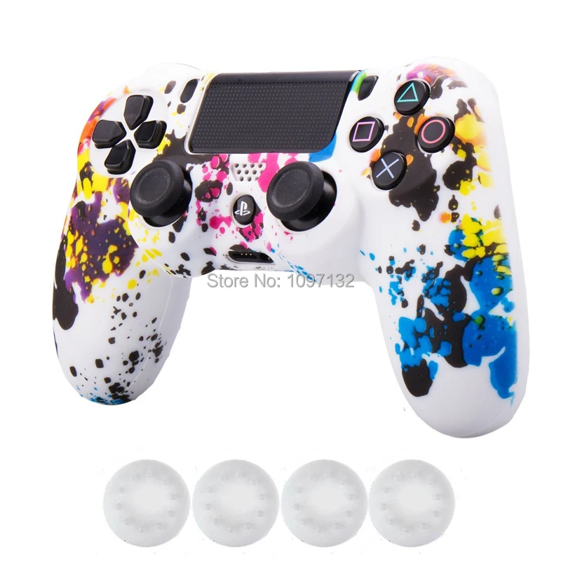 Камуфляжный силиконовый защитный кожаный чехол для sony Playstation PS4 Play Station PS 4 Dualshock 4 игровой джойстик