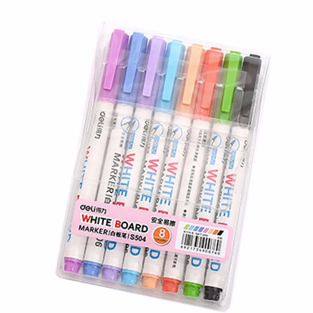 

8 Pcs/Pack 8-Color Dry Erase Marker Whiteboard Marker Pen for School and Office and Meeting and Teaching