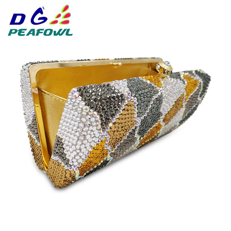 Kopen Mode Plaid Kristal Patchwork Diamond Lady Tassen Avond Hasp Toilettas Organizer Pakket Voor Vrouwen Portemonnee Schouder Dag Portemonnees