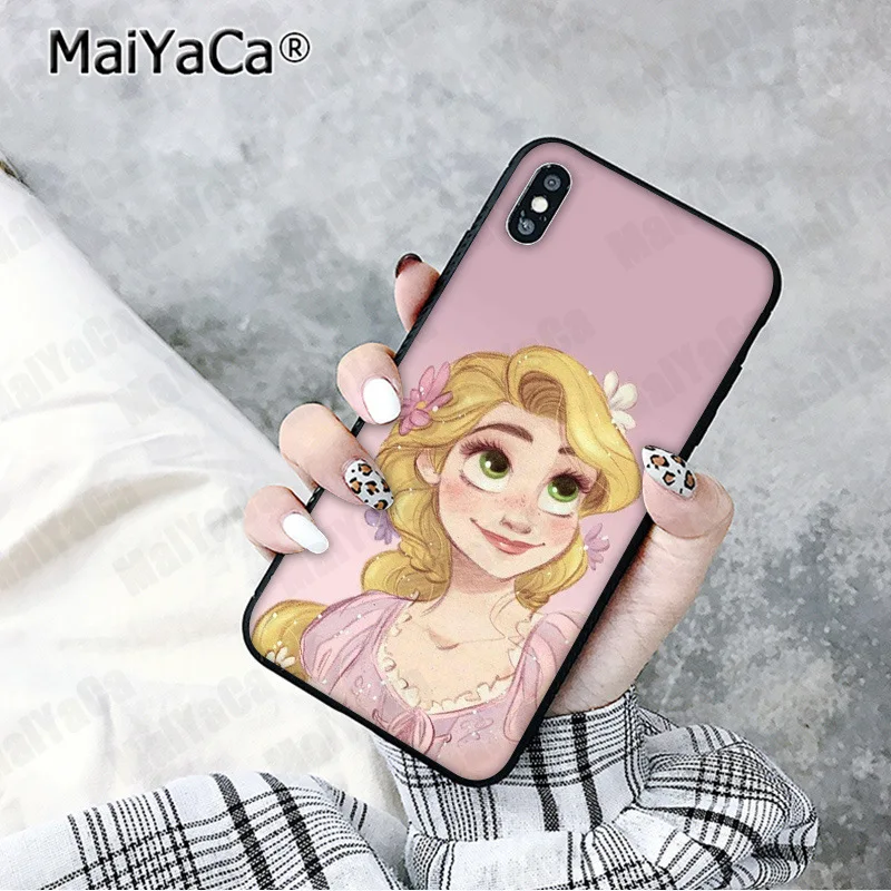 MaiYaCa Русалка Ариэль запутанный Рапунцель прозрачный протектор DIY чехол для телефона для Apple iphone 11 pro 8 7 66S Plus X XS MAX 5S SE XR - Цвет: A10