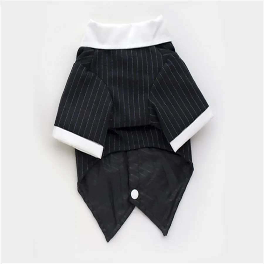 Полосатый костюм большой собаки формальный смокинг Большая одежда для домашних