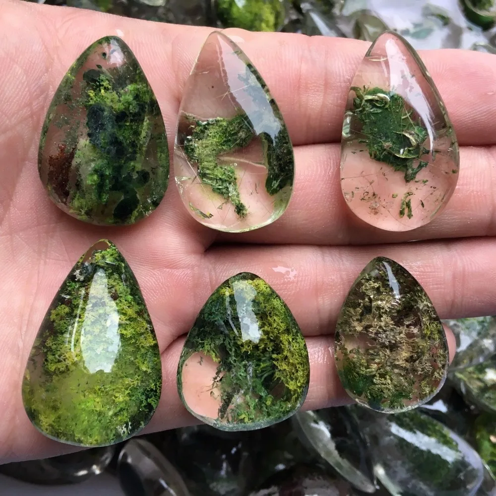 Ghost phantom quartz crystal Drop pendant healing specimen 1pc 9g