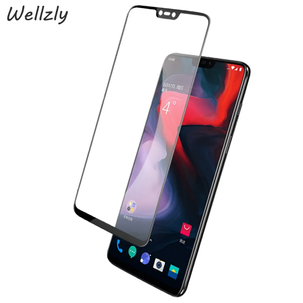 Wellzly 3D Экран Защитная крышка для мобильного телефона Oneplus 6 1 + 3 Стекло пленка с