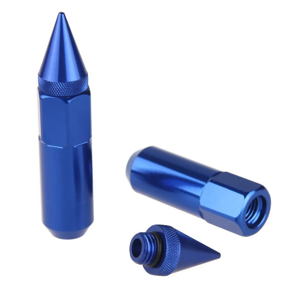 20pcs Blue M12X1.5 60MM Aluminum Spike Lug Nuts Extended Tuner Wheels Rims | Автомобили и мотоциклы