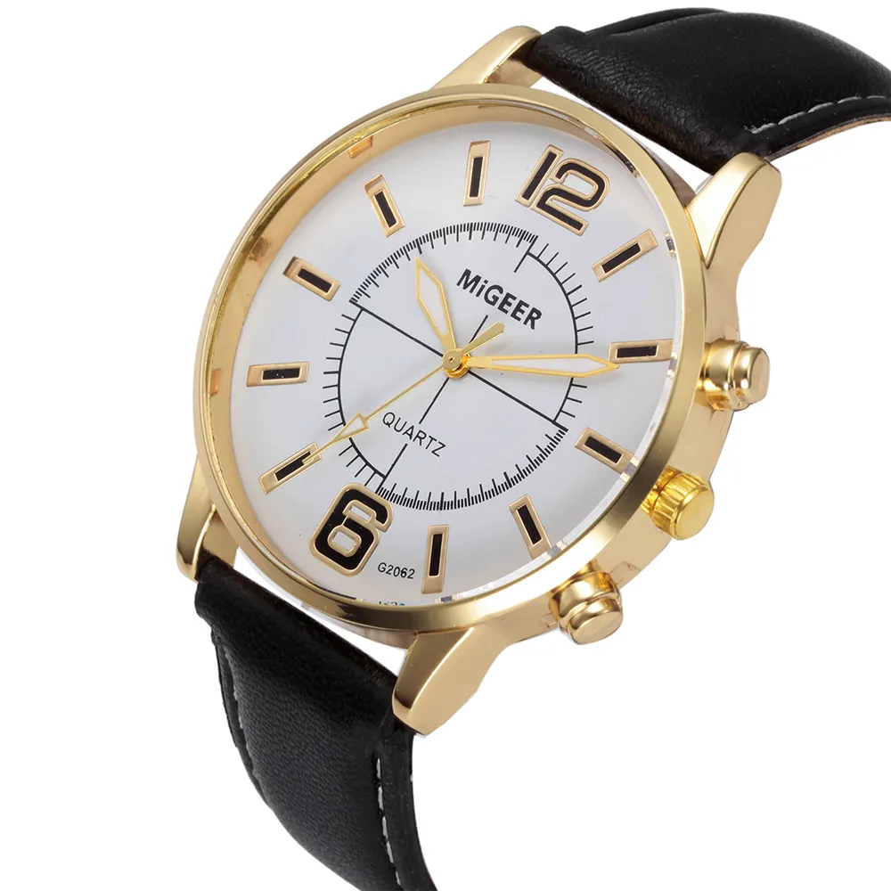 

Men's Watch 2019 Retro Design Leather Band Analog Alloy Quartz Wrist Watch relogio masculino erkek kol saati #03