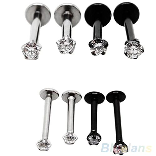 2 шт. циркониевые серьги кольца для губ Монро Надеваемые На ушной хрящ шпильки