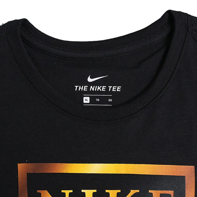 Оригинальный Новое поступление NIKE сухой Тройник Золотой баннер мужские футболки
