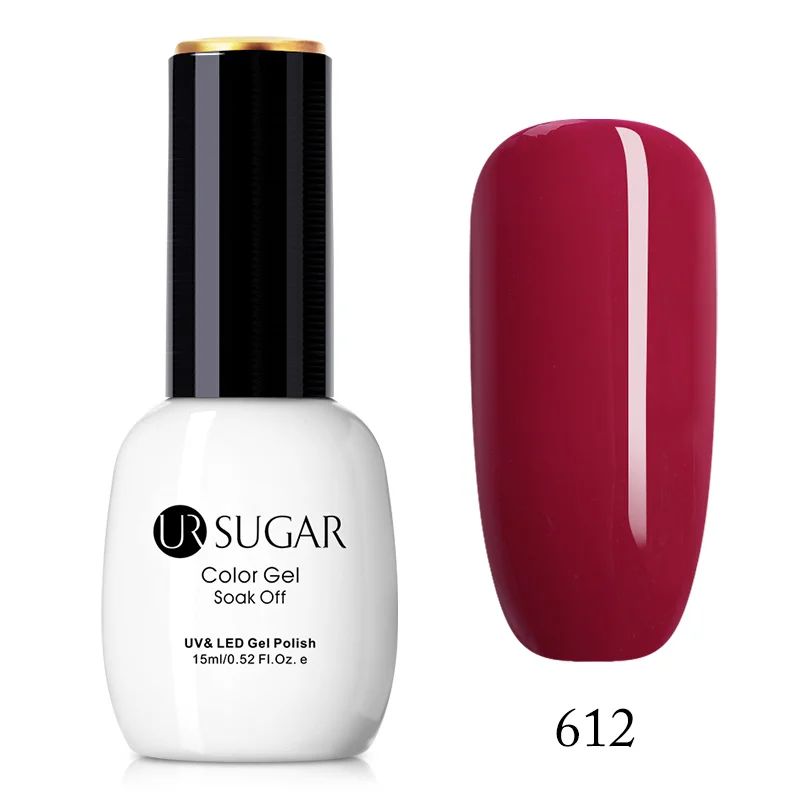 612 Ur Sugar УФ-гель для ногтей 15 мл Блестящий горячий лак для ногтей 49 цветов на выбор Гель-лак для нейл-арта - Цвет: 612