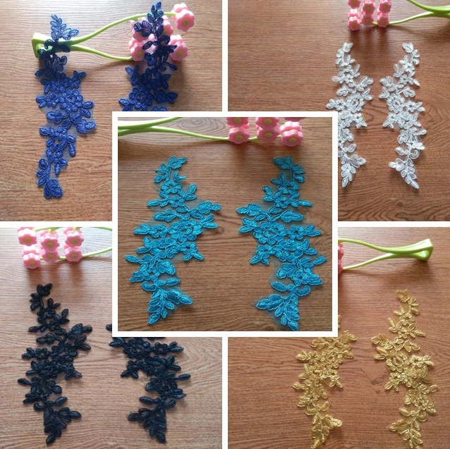 10 шт. Бесплатная доставка Нежный Золотой синий Кружево Свадебная Фата Глава