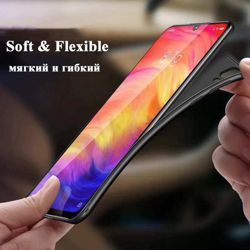 Чехол MAKAVO для Xiaomi Redmi Note 7 тонкие матовые мягкие Матовые чехлы телефонов Pro 7S |
