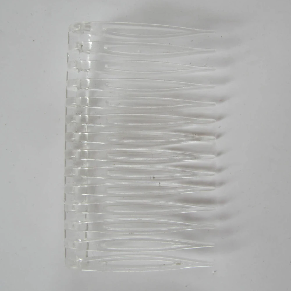 

20 x Transparent color Plastic Hair Clips Side Combs Pin Barrettes 70X40mm