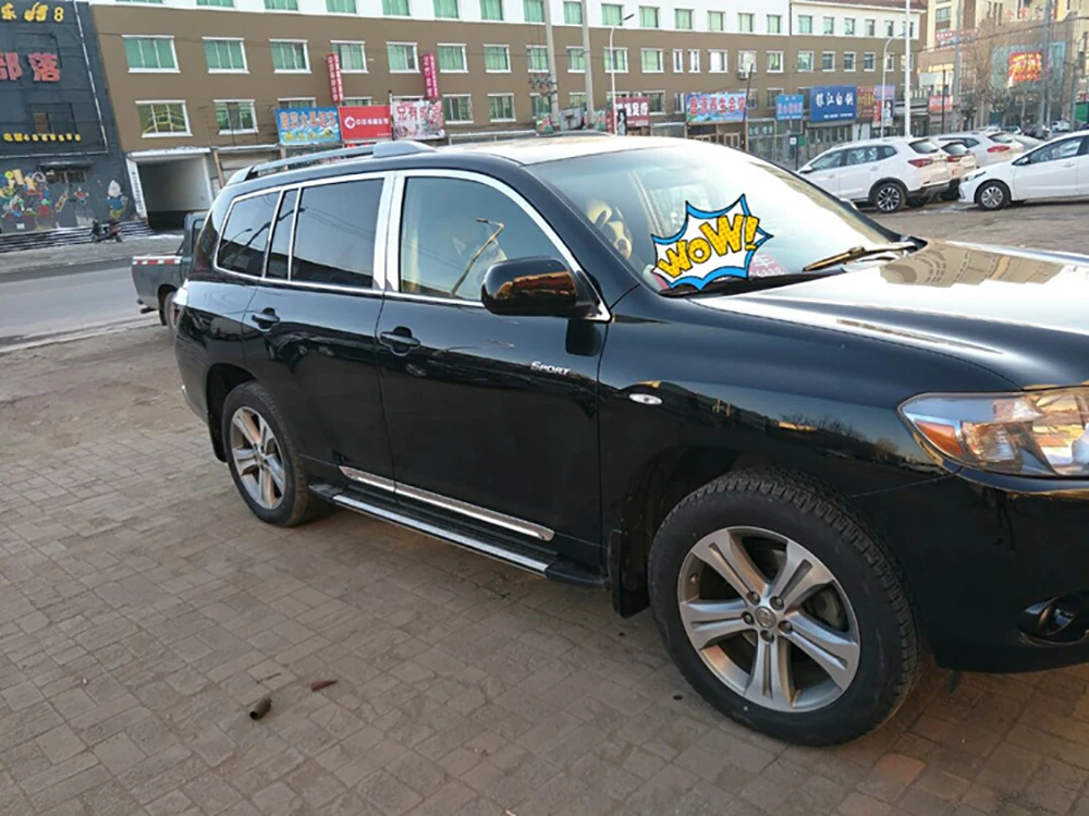 Подходит для Toyota Highlander 2009 2010 2011 нержавеющая сталь Боковая дверь тела литье полоса для крепления внутренней отделки лайнер протектор крышка 4 шт
