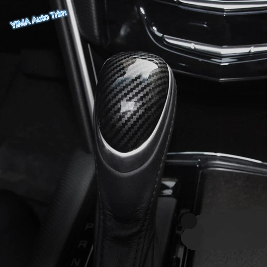 

Lapetus Car Styling Gear Shift Knob Head Glove Hand Cover Trim 1 Piece ABS Fit For Cadillac XTS 2015 - 2019 Carbon Fiber Look