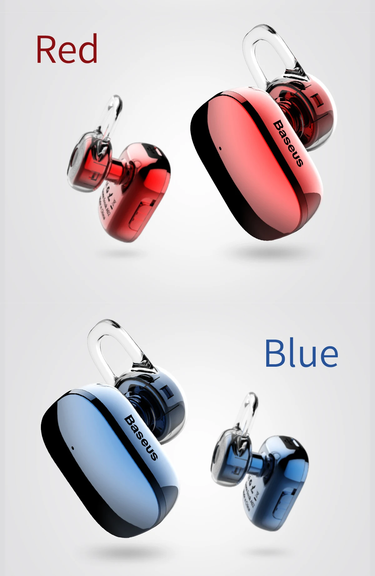 Baseus, мини Bluetooth наушники, беспроводные Bluetooth наушники с микрофоном, 4,1, ушные крючки, наушники, наушники для телефона