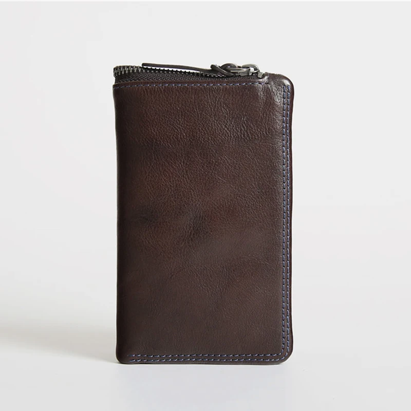 Известный бренд Винтажный Мужской короткий кошелек из натуральной воловьей кожи