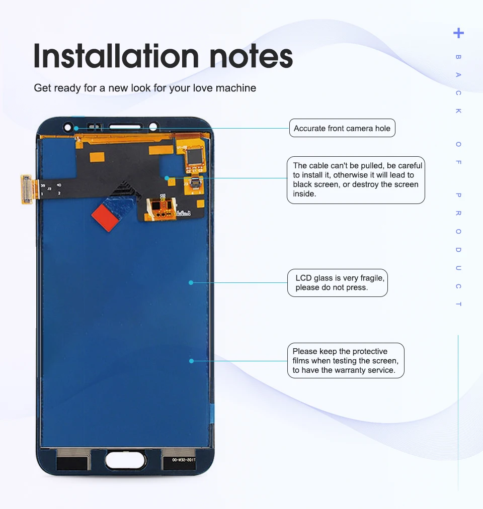 Регулировка яркости для samsung Galaxy J4 J400 J400F J400H J400M J400G/DS ЖК-дисплей сенсорный экран панель дигитайзер сборка