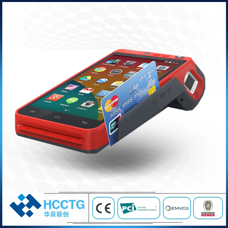 Android 4G EDC терминал оплаты сенсорный принтер с QR-кодом сканер камеры для