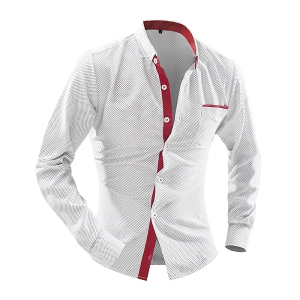 Горячая мода версия Для мужчин вейвлет рубашка Корейская самосовершенствование