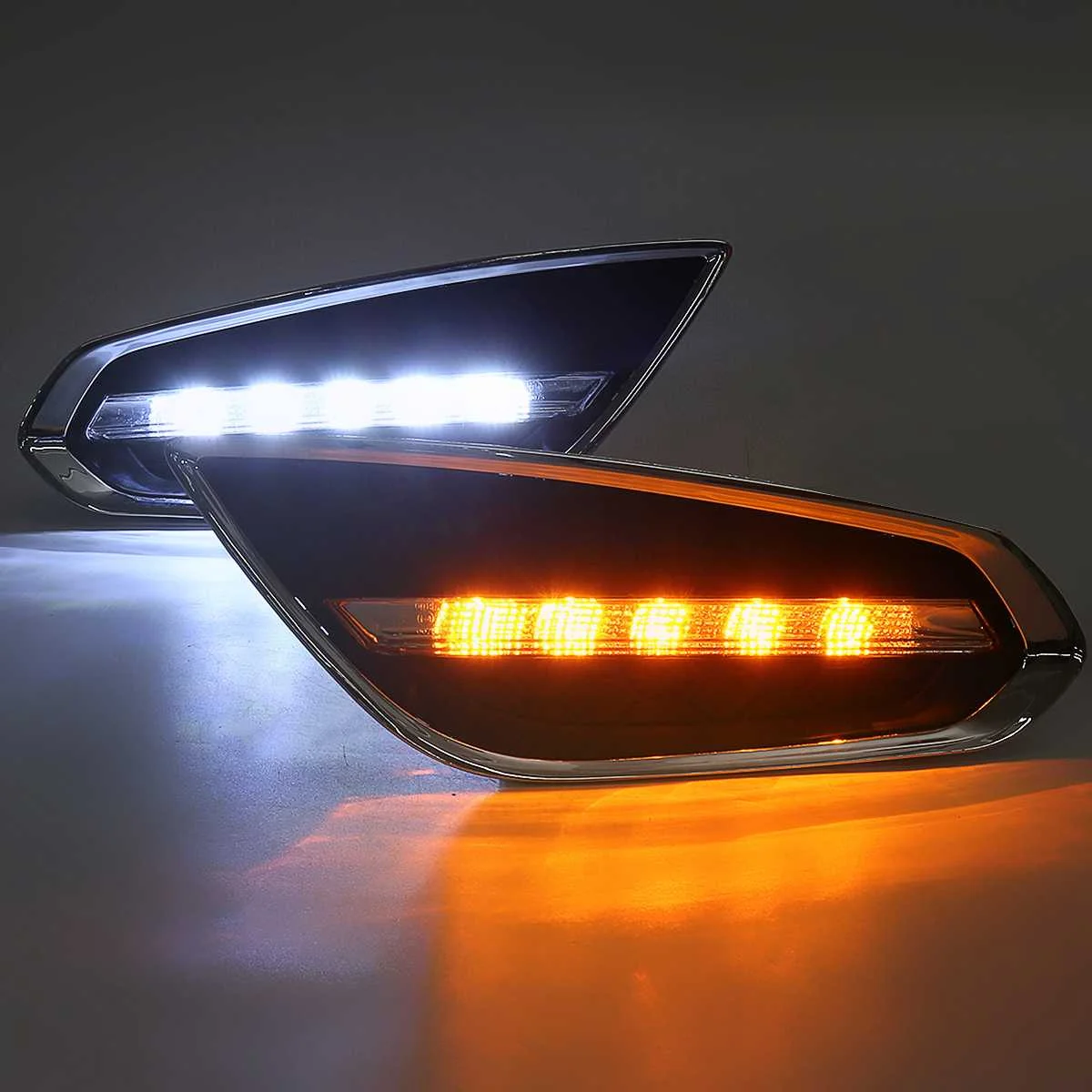 Светодиодные Drl для Volvo S60 V60 2011-2013 дневные ходовые огни переднего бампера для вождения противотуманных фар дневного света DRL сигнал поворота