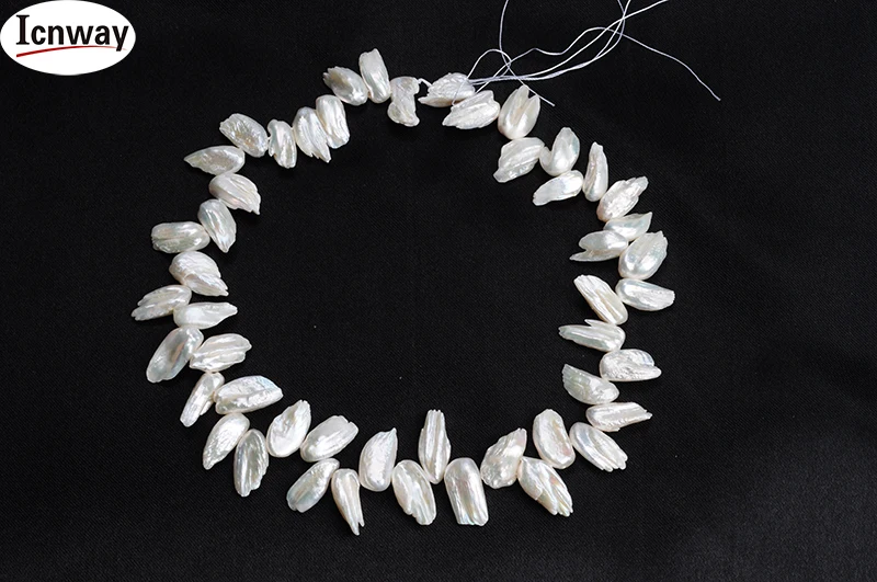 

Natural white Freshwater Pearl 12-15mm tooth 15inches DIY necklace bracelet earring FreeShipping Wholesale