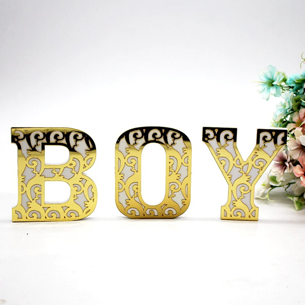 Буквы настенные украшения 3D креативные акриловые буквы зеркало настенный Декор