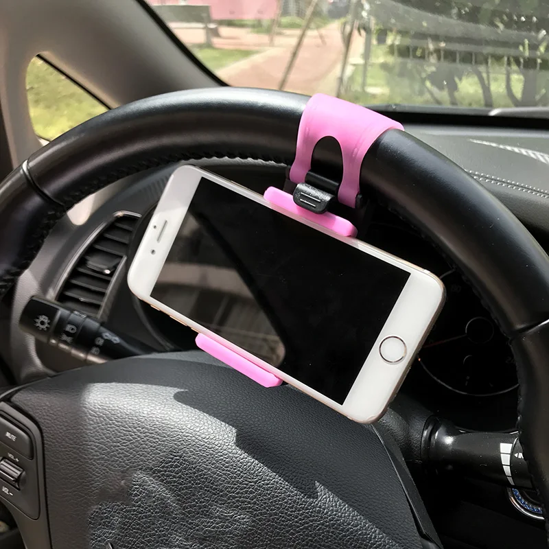Универсальный автомобильный держатель для телефона подставка на руль крепление