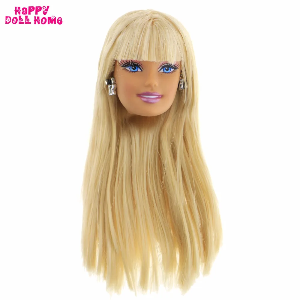 Высокое качество куклы Глава Аккуратные взрыва светлые волосы с Модные